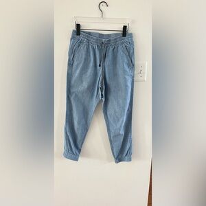 Jcrew crop denim stretch jogger
